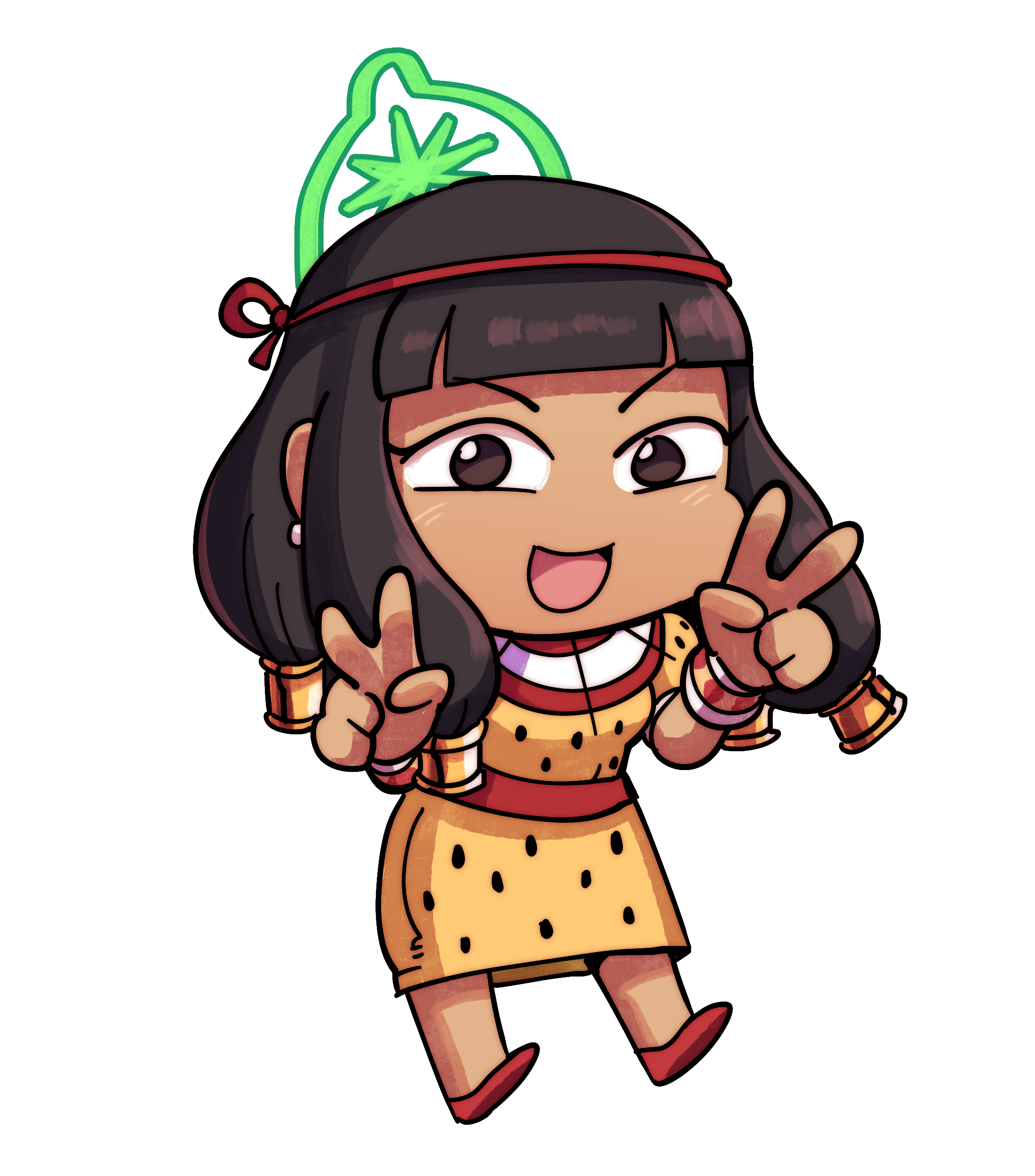 Seshat Chibi Happy Transparent